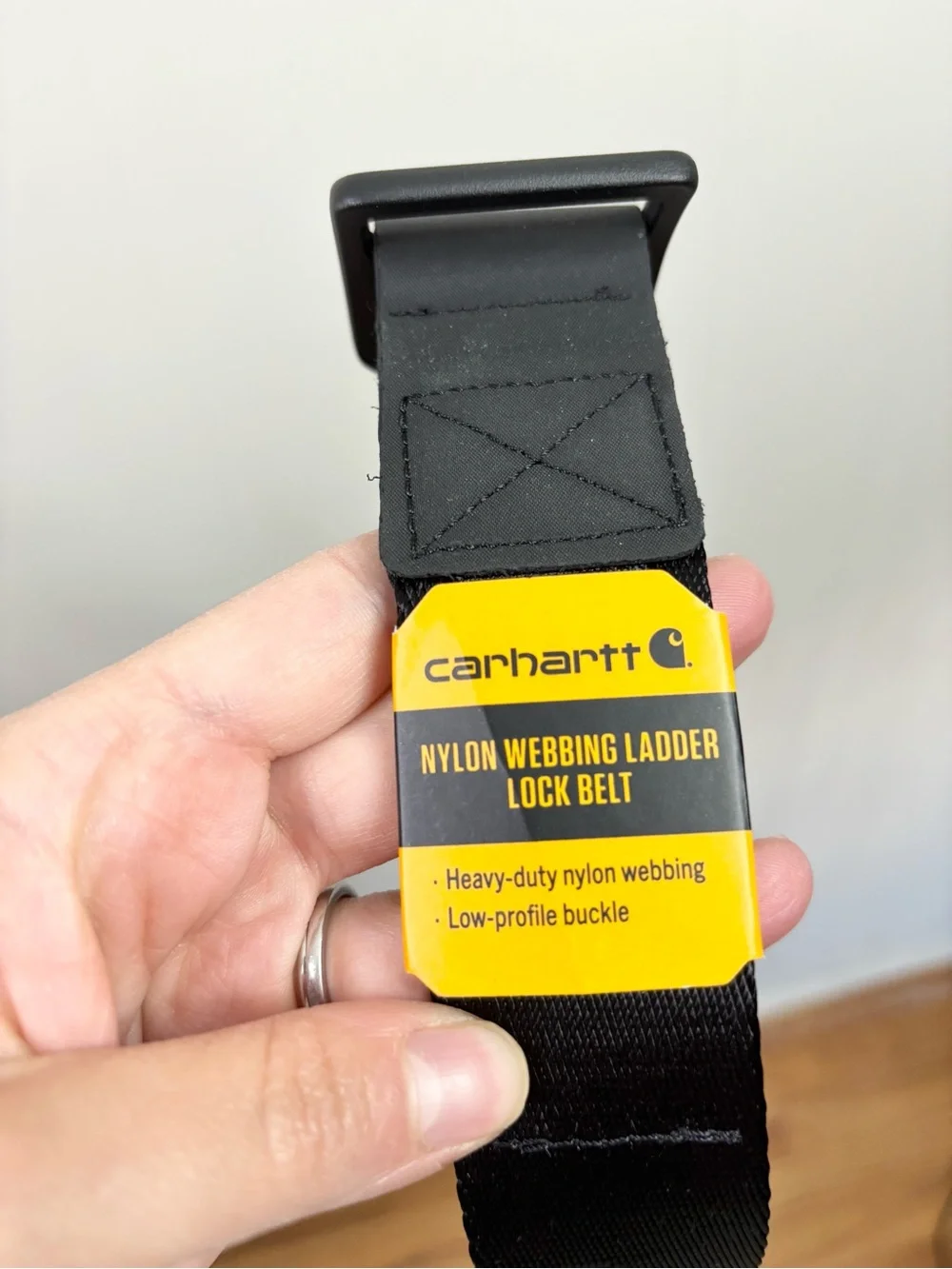 Carhartt nylon webbing ladder lock belt black heavy duty workwear sz XL new mens